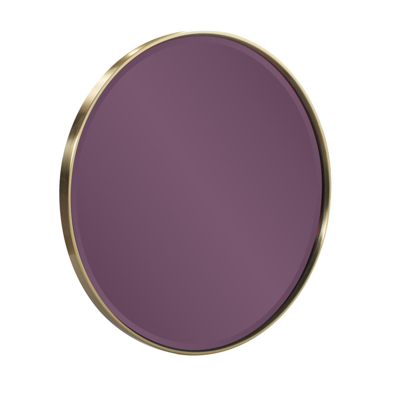 Miroir rond Jialin, vert émeraude, Mauve