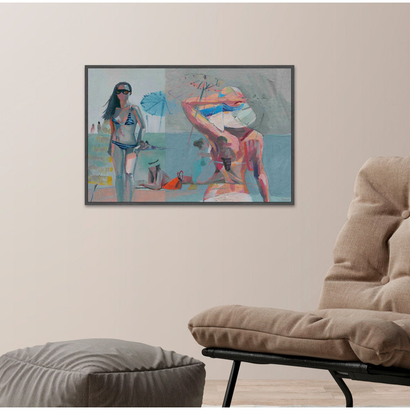 «It's All About the Beach», reproduction sur toile avec cadre flottant, 40 po x 60 po
