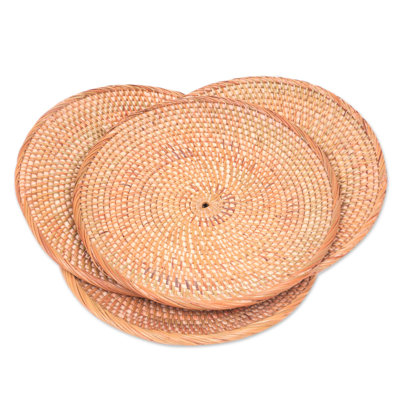 Assiette de service en fibre naturelle Kips Bay