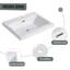 Meuble-lavabo autoportant durable de qualité supérieure 60 po avec lavabo en résine-1395725012
