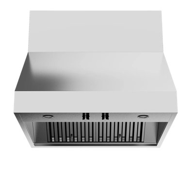 Induction Hardware 36 " W Stainless Steel 1500 CFM Ducted (Vented) Wall Range Hood with Baffle Filter