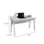 Bureau d'écriture, plateau de table enveloppant, 50 po, finition blanche moderne