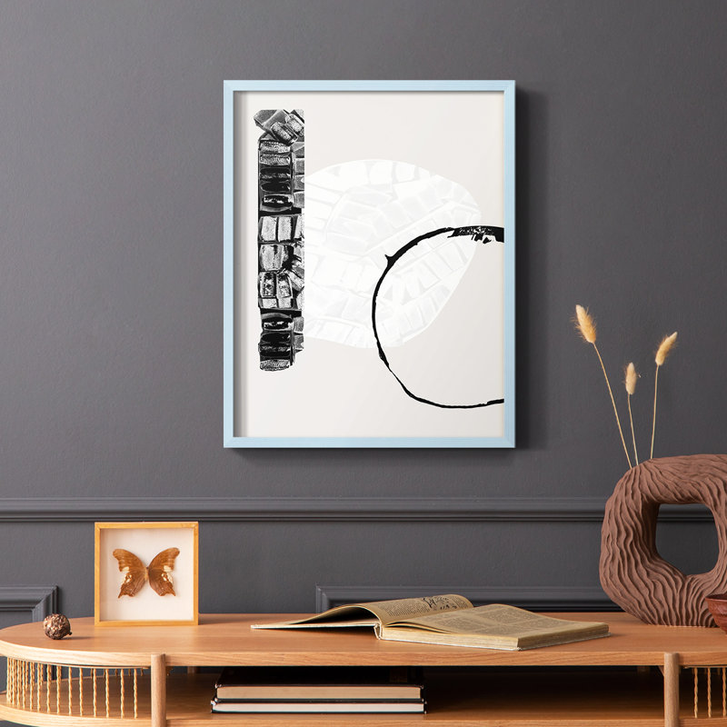 Zen Zen I, reproduction encadrée - bois massif, Bleu, H 10 po x l 8 po