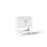 Winnow 30" Freestanding Single Bathroom Vanity Cabinet with Sink and Quartz Top