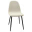 Ensemble de 4 chaises de salle à manger modernes, siège rembourré en tissu de lin