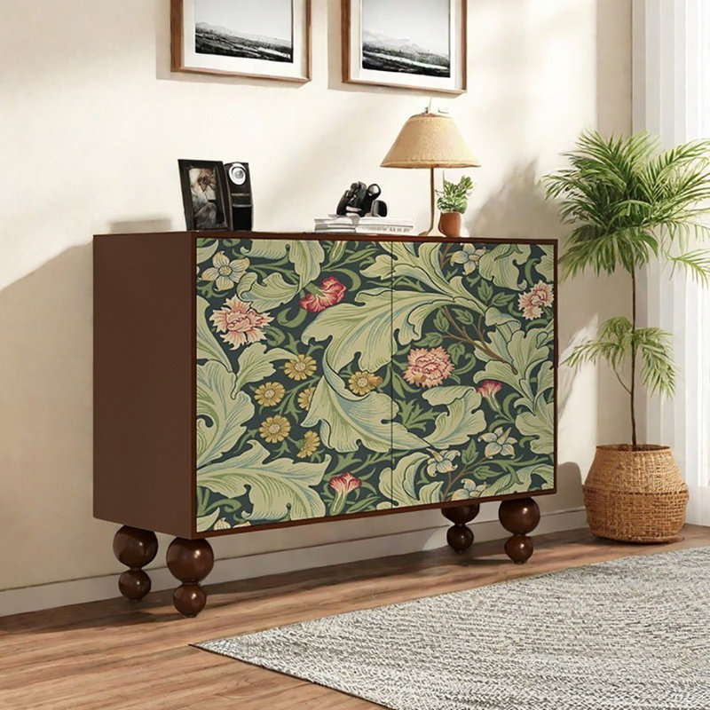 Multifunctional Storage Cabinet Sideboard, Brown/Green