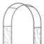 Arche de jardin en métal de 7,5 pi avec barrière Outsunny