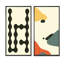 «Vintage Japanese Vintage Abstract Retro Designs», ensemble de 2 impressions-473298516-473298515