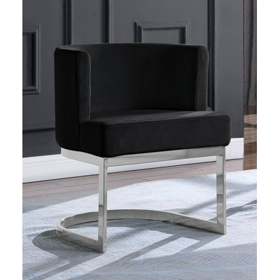 Chaise d'appoint en velours Dmitri