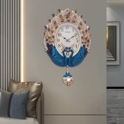 Creative Peacock-shape Wall Clock