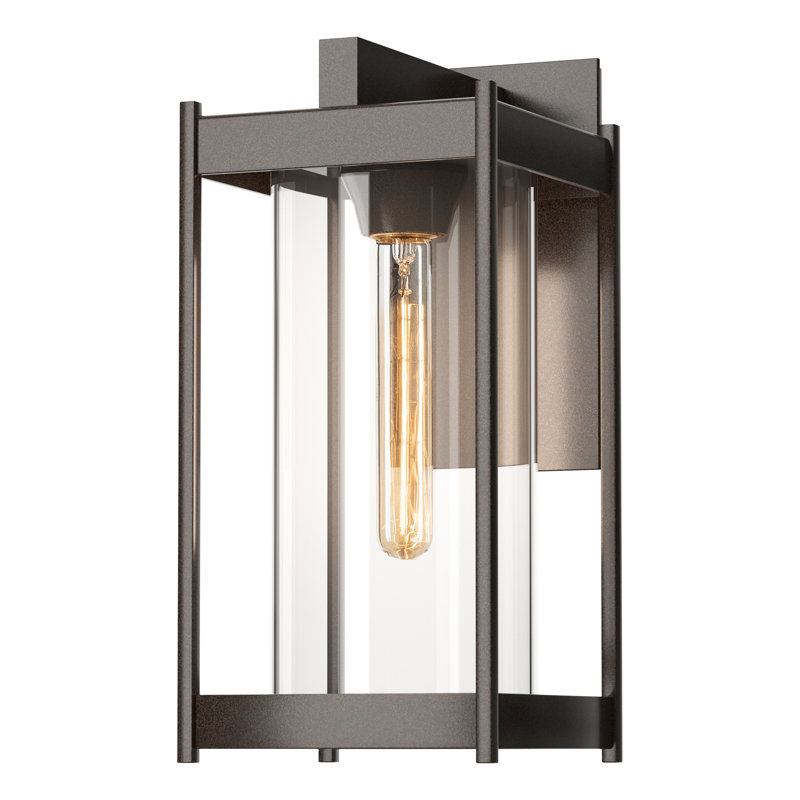 Lanterne murale d'extérieur Cela, H 13,6 po x l 6,2 po x P 7,5 po, Bronze côtier, Verre transparent