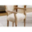 Chaise en bois massif de style français 2, crème. Fabrication robuste avec rembourrage en mousse. Revêtement. Design rétro. Pieds en bois robustes. Rampe élégante. Beige 20,87 po de profondeur, 18,65 de largeur, 32,84 de hauteur.