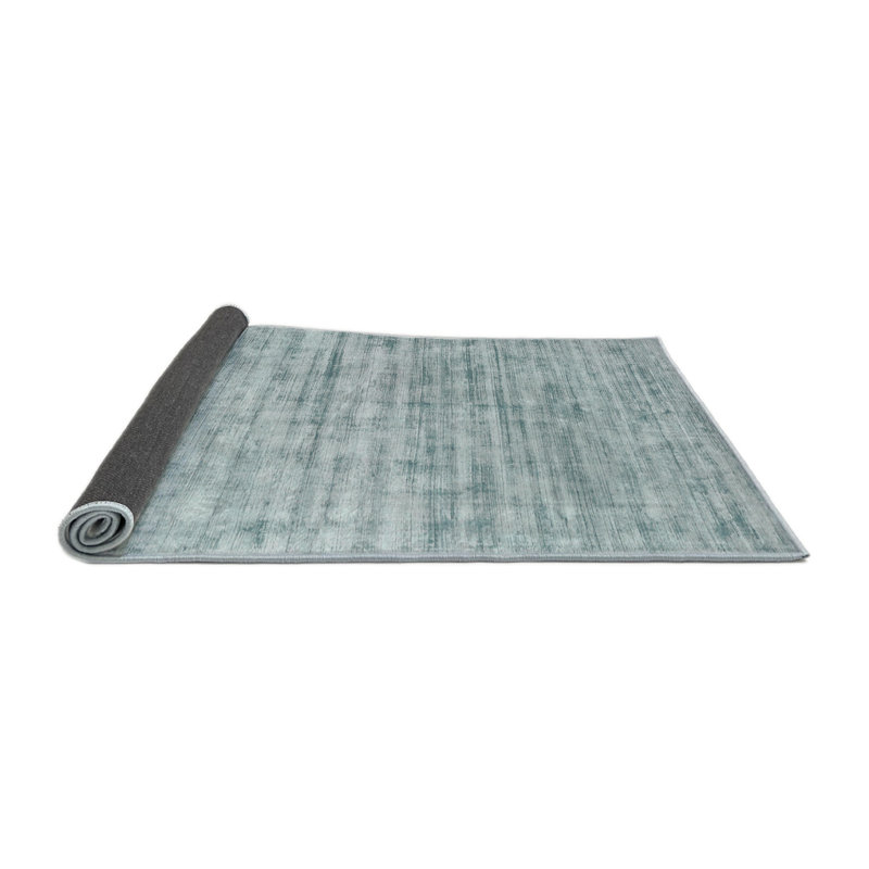 Tapis contemporain bleu ciel, Rond 7 pi