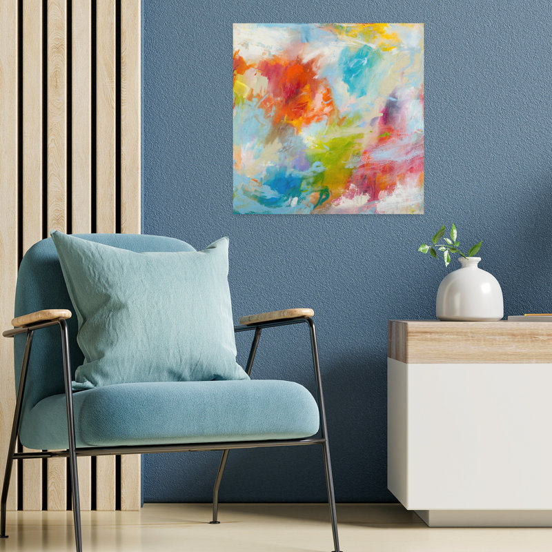 Endless Summer Series No. 1, art abstrait contemporain, H 18 po x l 18 po