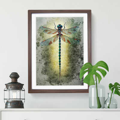 Dragonfly Watercolour No.1 - Framed Print