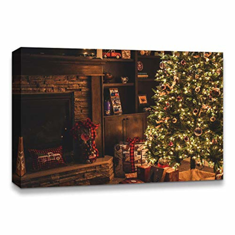 Christmas Holiday Celebration Tree X19 - Photographie sur toile tendue, H 12 po x l 18 po