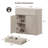 Cesiro 34.6''W Storage Sideboard With Draw And Height-Adjustable Cabinet-836204431-835054282