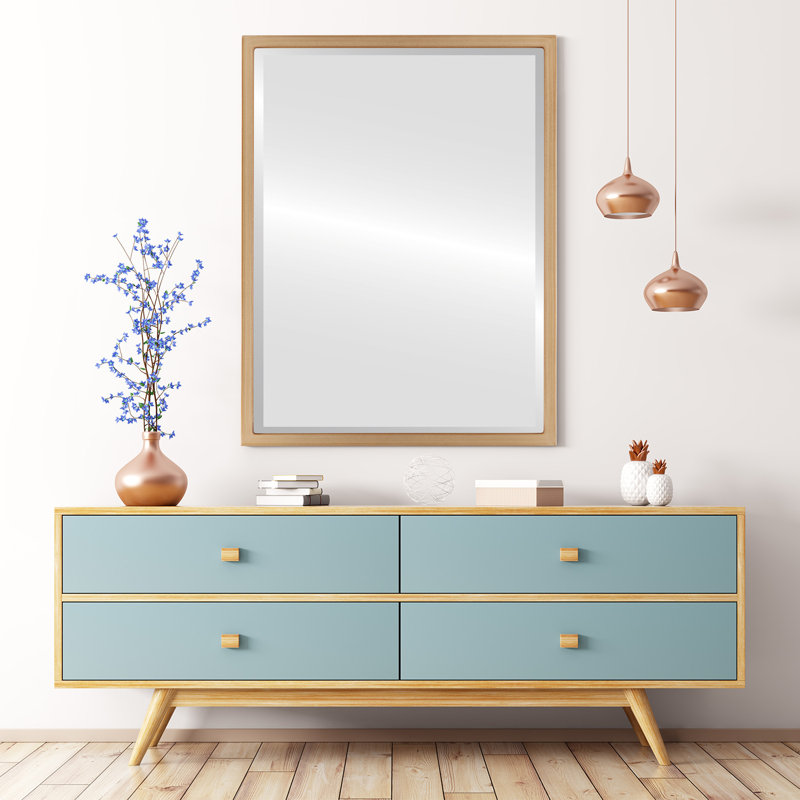 Miroir d'appoint Campblin, H 21,12 po x l 31,12 po, Peinture dorée