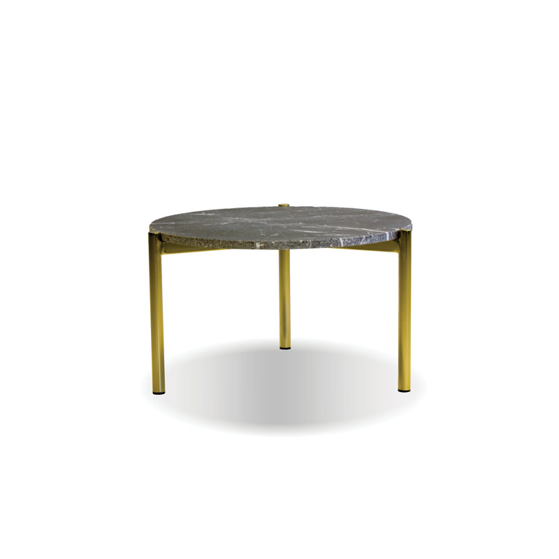 Atlas Marble Top Coffee Table, 14" H x 23" W x 23" D