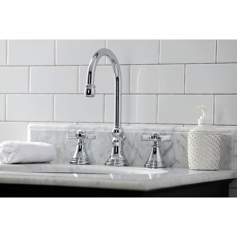 Robinet pour salle de bain Millennium, Chrome poli, Levier à croix plate