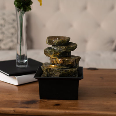 Indoor Rock Fountain with Lights