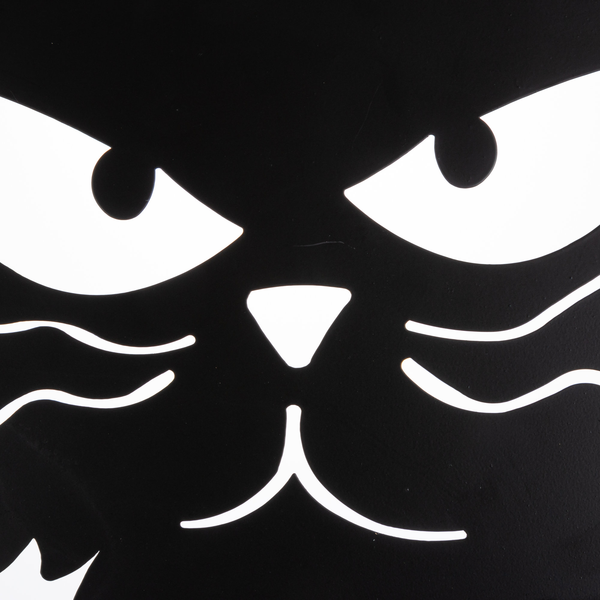 35.16 Inch Black Metal Halloween Metal Cat Silhouette Yard Stake
