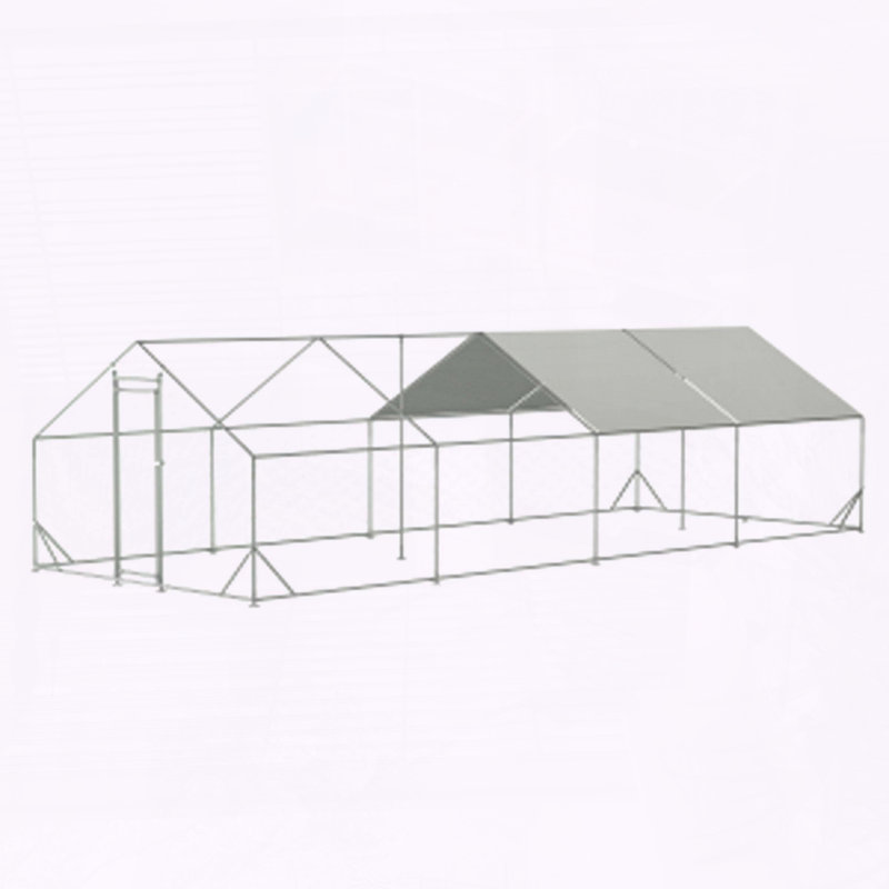 Grand poulailler en métal avec couvercle imperméable, H 78,72 po x l 312 po x P 120 po