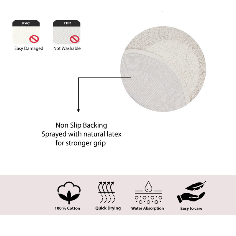 Traci Bath Rug Set, Ivory