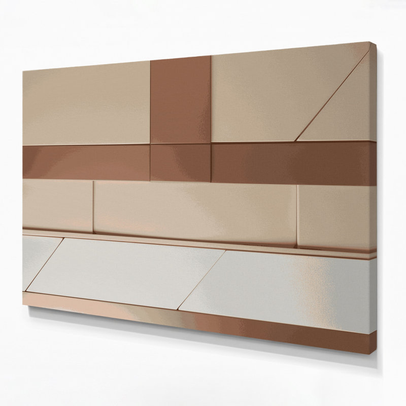Minimalisme 29, art mural sur toile beige, H 20 po x l 24 po