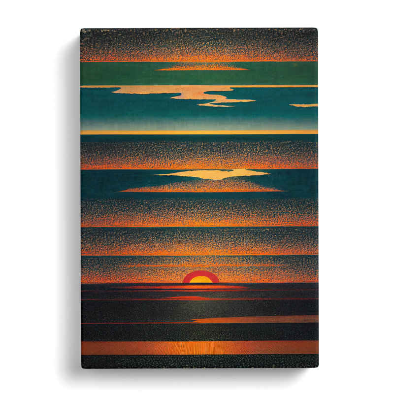 Almeida Japanese Sunset Strip - Wrapped Canvas, 50cm H x 35cm W x 3cm D
