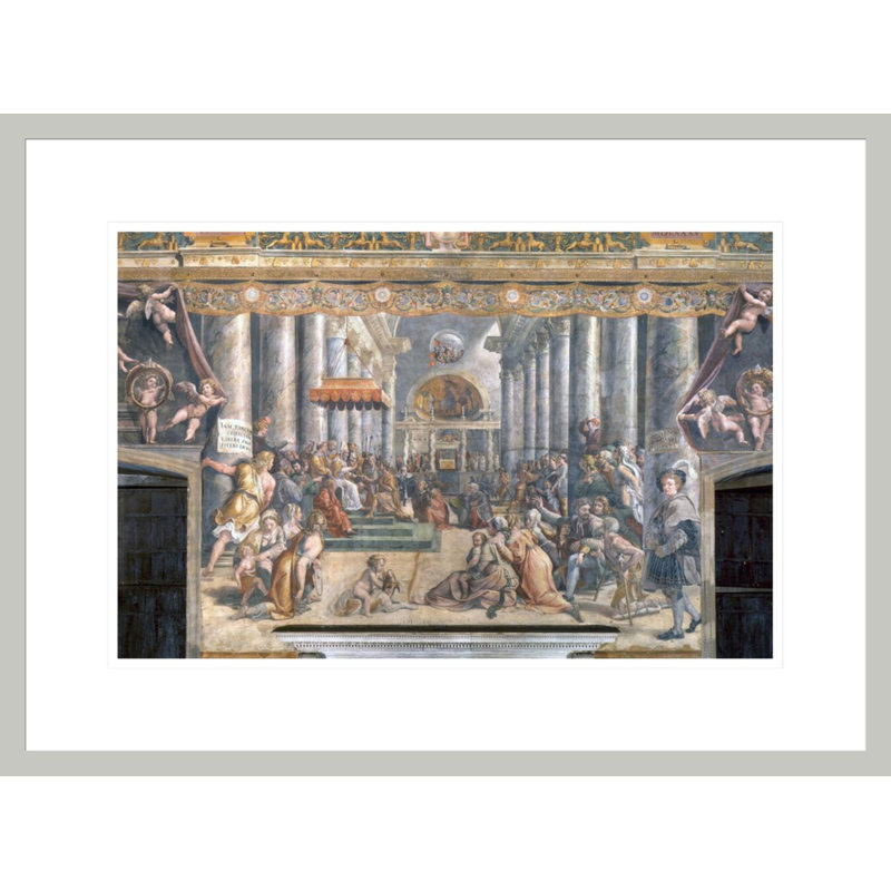 The Donation of Constantine by Raphael -Framed Giclee Print, 16.16" H x 21.75" W