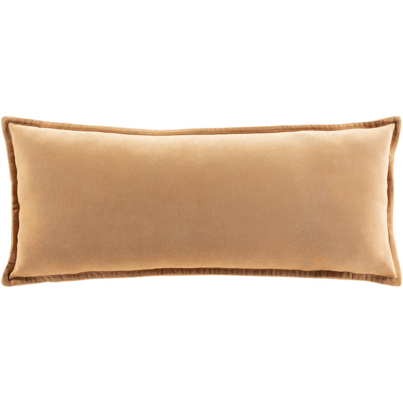 Norwin Cotton Throw Pillow, Down, 12"H x 30"W, Camel