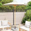 Parasol de jardin vidaXL blanc crème en bambou 270 270 x 260 cm