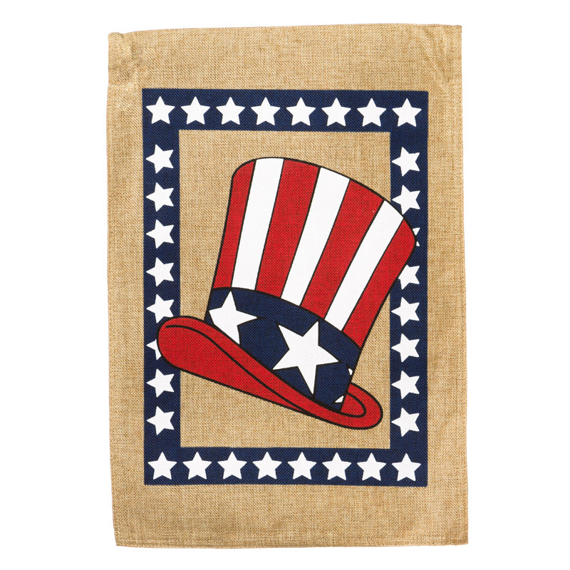 Drapeau vertical avec chapeau oncle sam