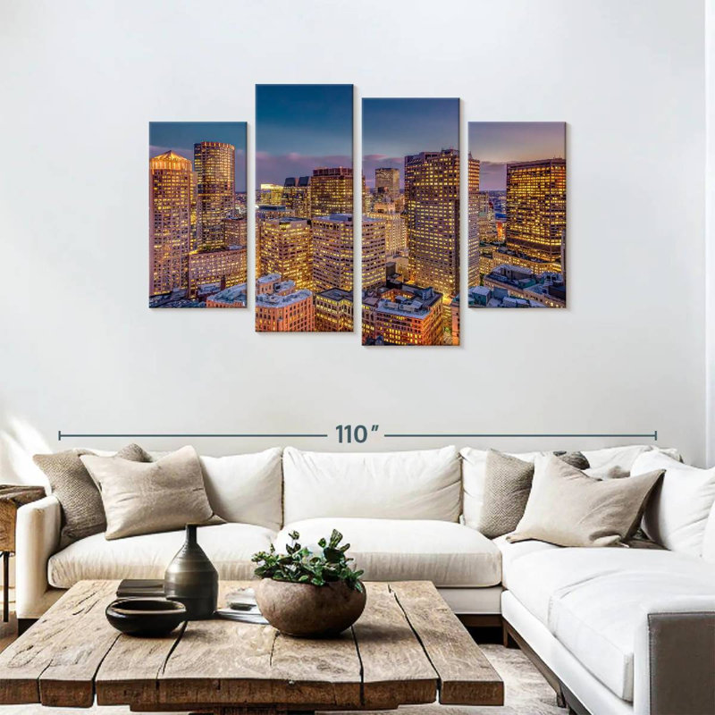 Lilie Boston Skyscrapers, 48" H x 75" W