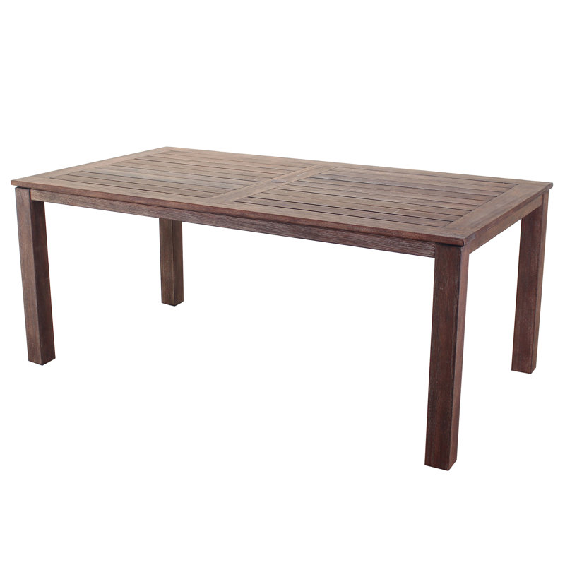 Table de salle à manger d'extérieur rectangulaire L 70,87 po x l 39,37 po Tova