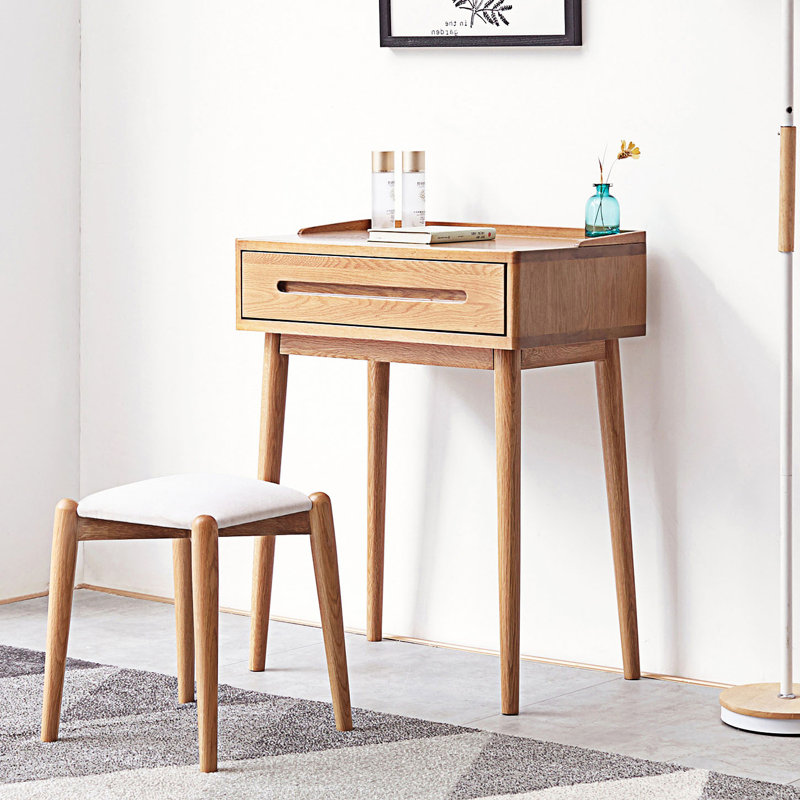 Commode, table bistro, bureau compact avec tiroir de rangement, table de maquillage, bureau d'écriture