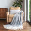 Herringbone Fringe Throw Blanket-1412052619