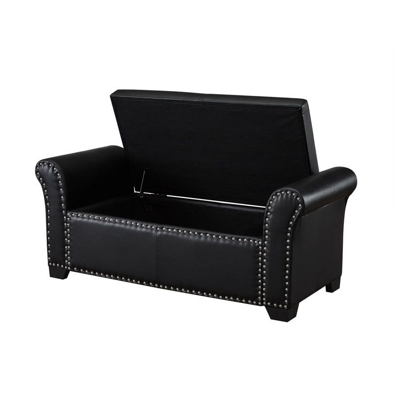Banc de rangement Ziemer, Noir