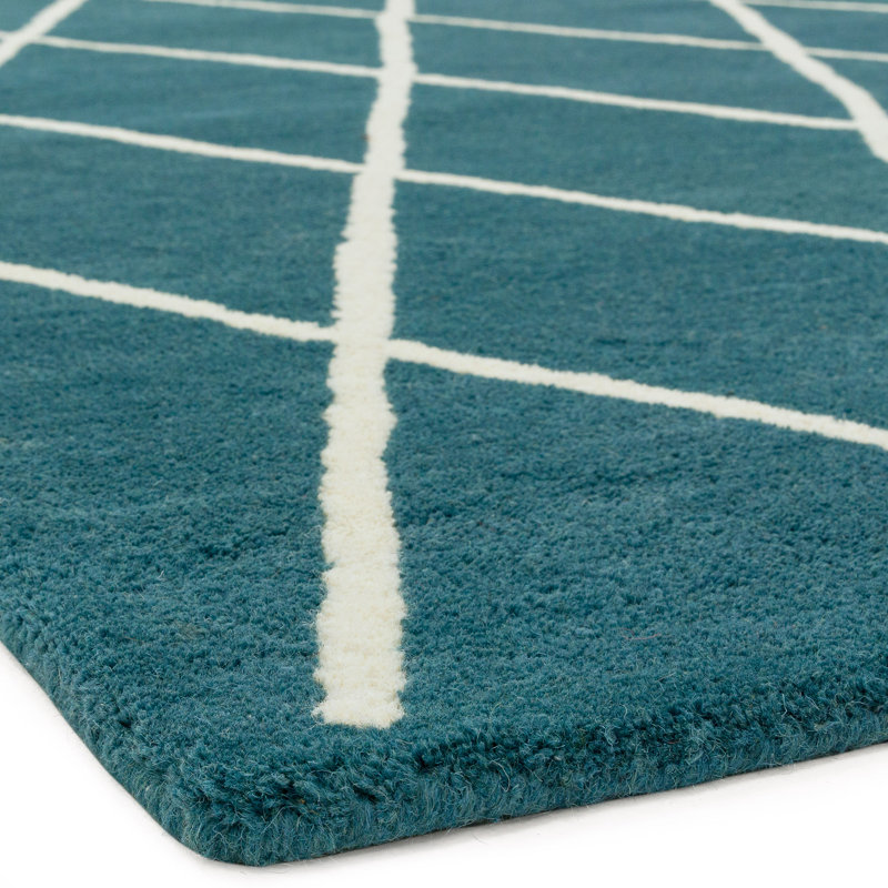 Reina Geometric Wool Hand Woven Area Rug, Rectangle 200 x 290cm