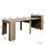 Table de salle à manger extensible moderne avec rangement - Panneau de particules 15 mm, finition mélamine-891103809