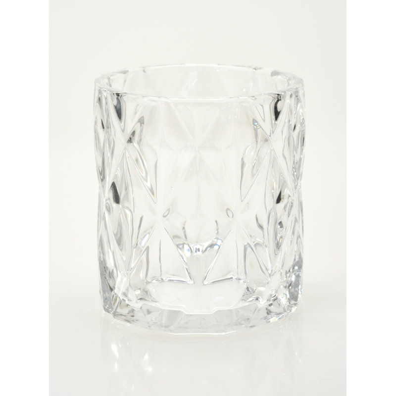 Glass Tabletop Votive Holder, 4" H x 4" W x 4" D, Black