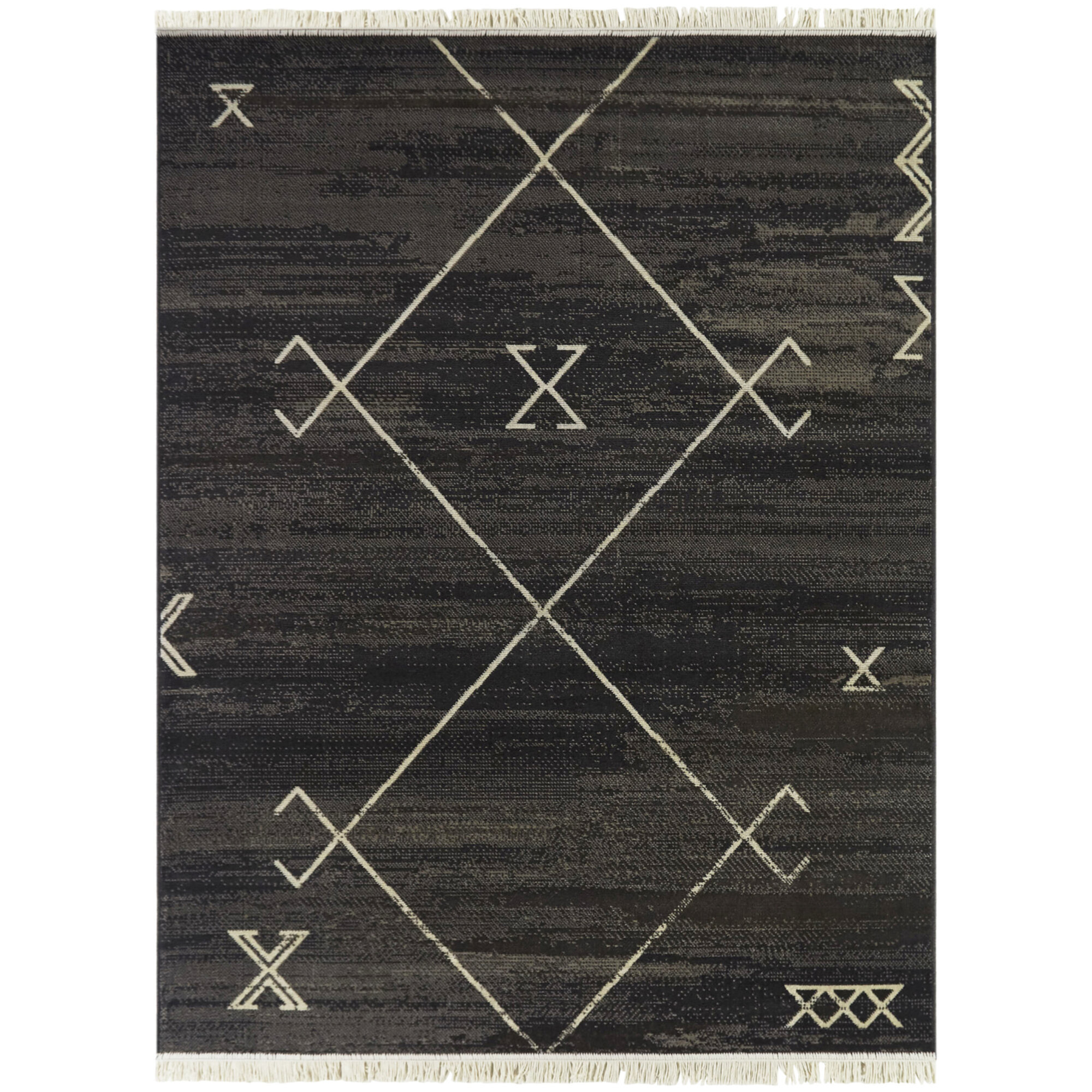 Foundry Select Navy/Brown Recycled Moroccan Area Rug - Wayfair Canada