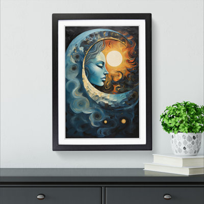 Moon Orphism Framed Print