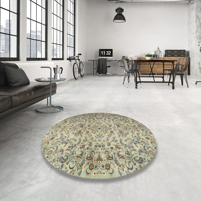 Farlough Oriental Indoor Rug, Round 5'