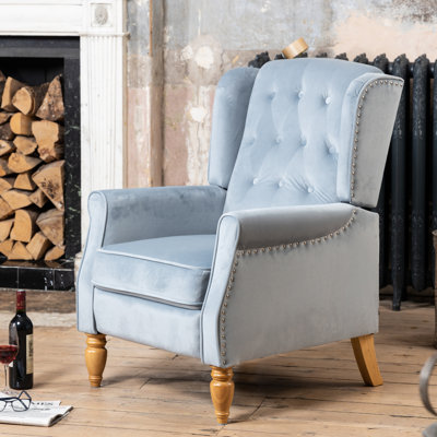 Ailith 70cm Wide Velvet Wing Chair Recliner