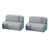 Green/Grey Faux Leather