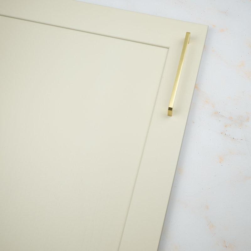Brushed Brass Angled End D-Bar Handles, 160mm