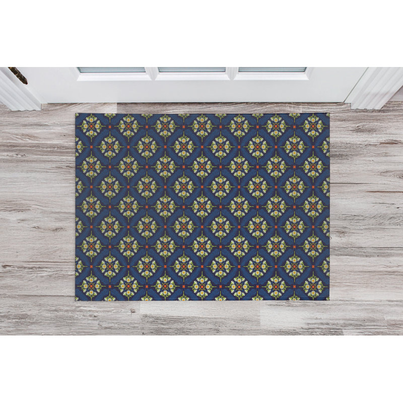 Eden Indoor Doormat, Blue, 60" W x 84" L