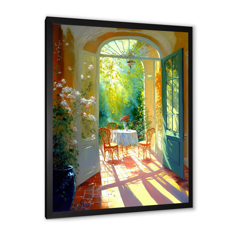 «Sunlight Bliss at the Cottage I», reproduction sur toile, Impression noire sur toile encadrée, H 20 po x l 12 po x P 1,5 po